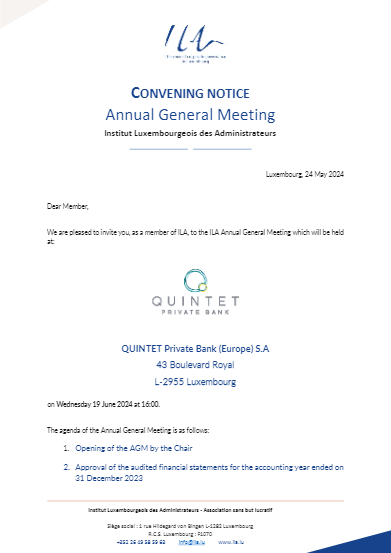 2024 ILA AGM Convening Notice