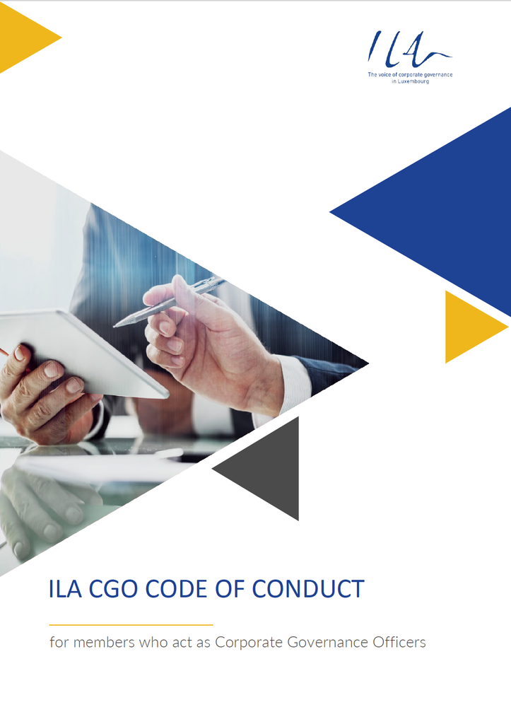 ILA CGO Code of conduct - for members who act as Corporate Governance Officers