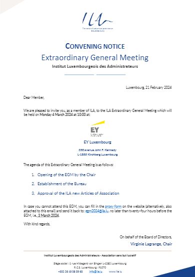 Convening notice EGM 04.03.2024